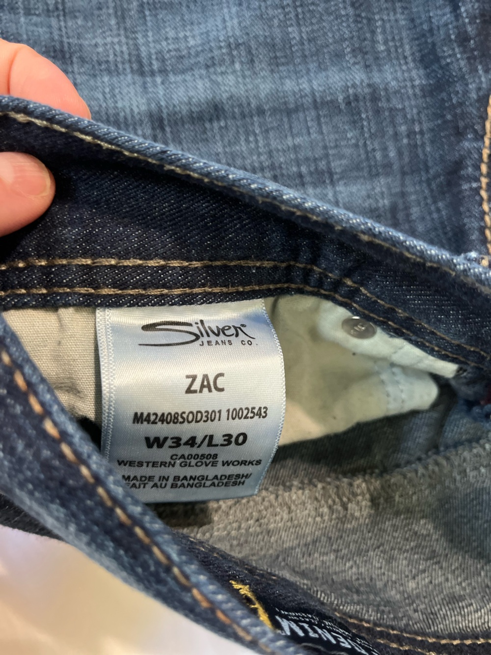 Silver Jeans Men's Dark Indigo jeans, 34X30 - Picture 7 of 8